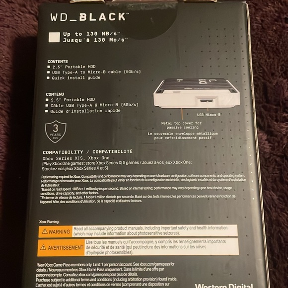 wd_black p10 xbox series x|s // xbox one expansion card unopened with 4 TB - Picture 2 of 2